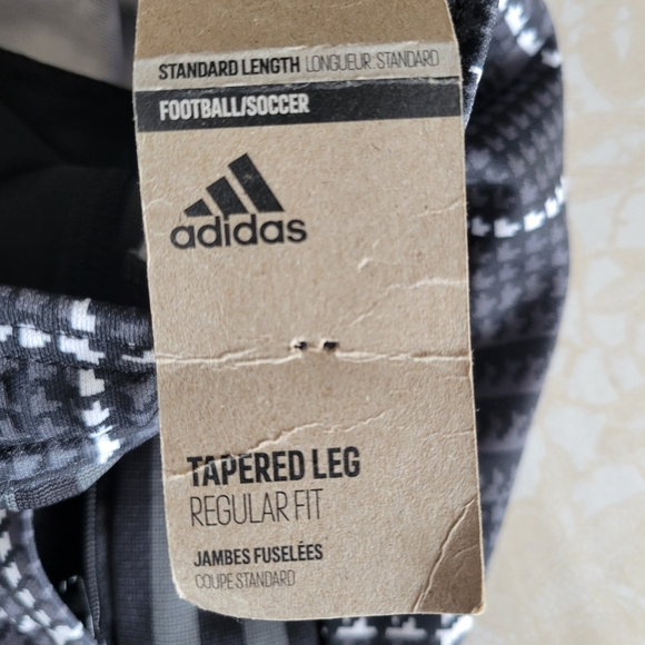 Adidas Tiro Soccer Pants Mens M Gray Black Tartan Plaid Zip Pocket Tapered Leg - Picture 14 of 15